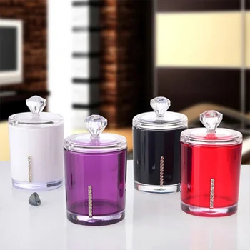 

Acrylic Cosmetics Storage Box Creative Transparent Quality Multifunction Finishing Desktop Makeup Cotton Receiving Box Organizer