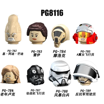 

PG8116 Single Sale Movie Series Toy C-3PO Skywalker Tarfful Paz Vizla Palpatine Action Figure Head Building Blocks Toys For Kids