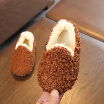 

2019 new winter baby cotton shoes plus velvet thick baby shoes non-slip soft bottom children's shoes