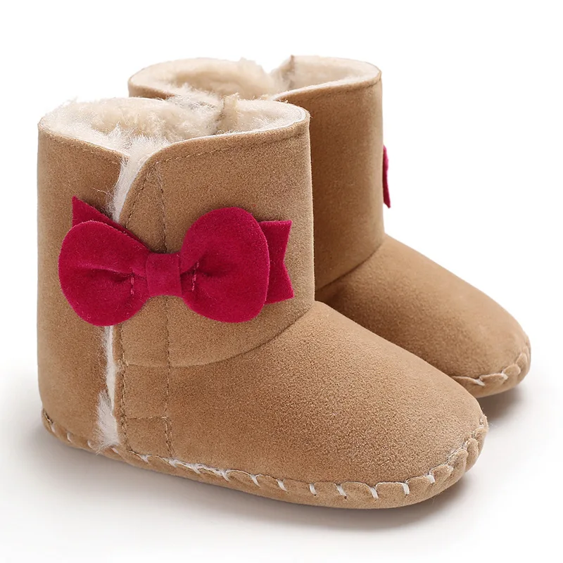 MissAbigale/ботинки для новорожденных; обувь для первых шагов; зимние теплые ботинки для малышей; классическая обувь для маленьких мальчиков и девочек - Цвет: C1