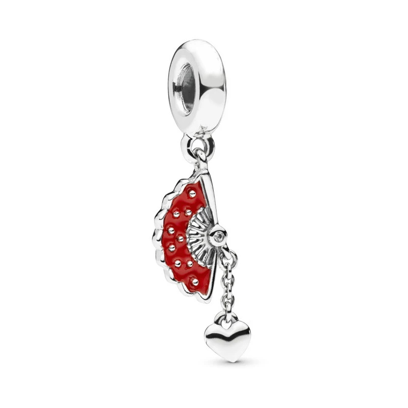 Подходят для оригинальных браслетов Pandora Φ SPandoraish Fan подвески в форме сердца