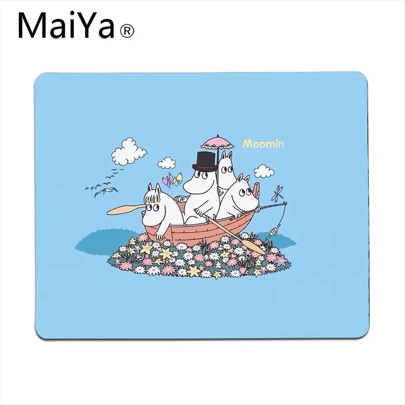 Maiya высокое качество милый Бегемот Moomin Pikku myy большой коврик для мыши ПК компьютерный коврик большой коврик для мыши клавиатуры коврик - Цвет: Lock Edge18x22cm