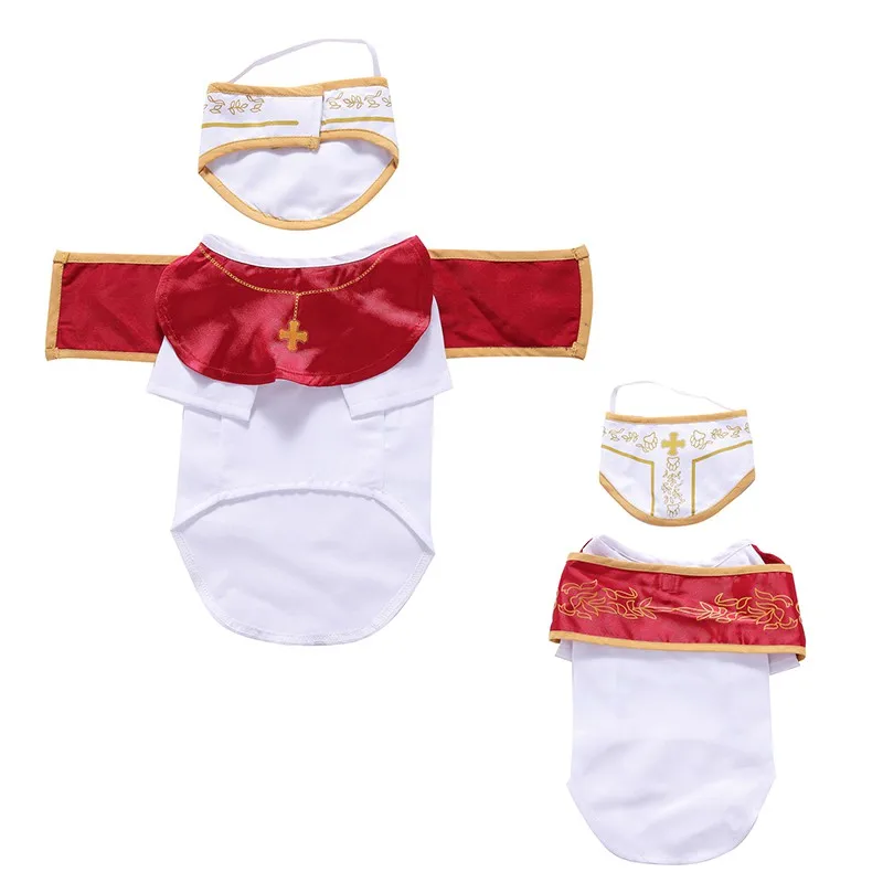 Pet Dog Halloween Clothes Set Godfather Style Suit With Hat Personalized Clothes For Lovely Pet Dogs Best Gifts