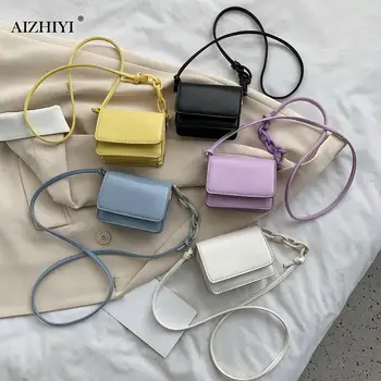 

Mini PU Leather Crossbody Bag Solid Color Women Shoulder Sling Purses Handbags Classic Elegant Crossbody Shoulder Bag