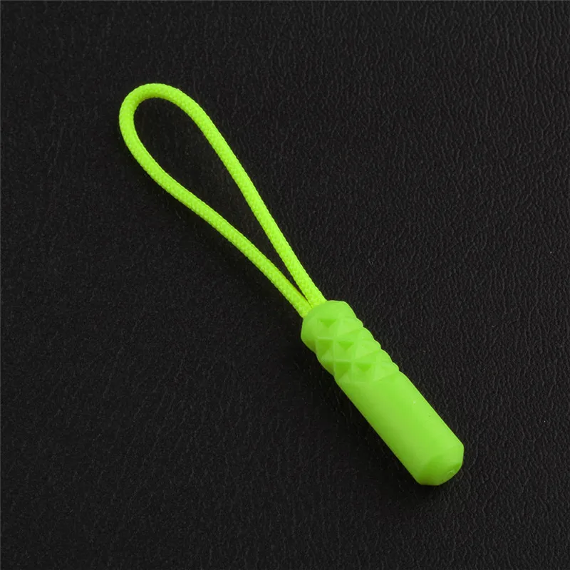flurescent yellow 12 шт./лот ПВХ молния съемник чемодан молния скользящая веревка цилиндр Съемный зажим шнурок для молнии для сумок аксессуары для одежды - Цвет: flurescent yellow