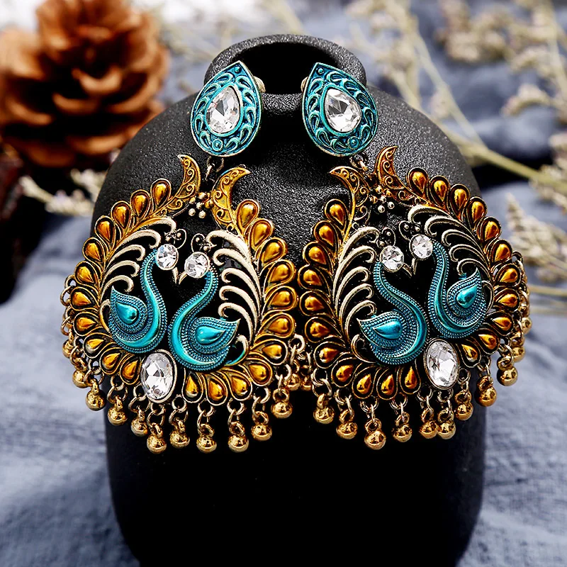 

Fashion Vintage Bohemia Black Hollow Tassel Droplets Round Circle Dangle Statement Women's Earrings Charm Ethnic Jewelry