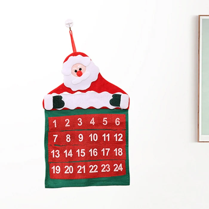 Высокое качество Рождество Адвент календари подвеска с Санта-Клаусом настенный дверной Подвесной для отеля лобби