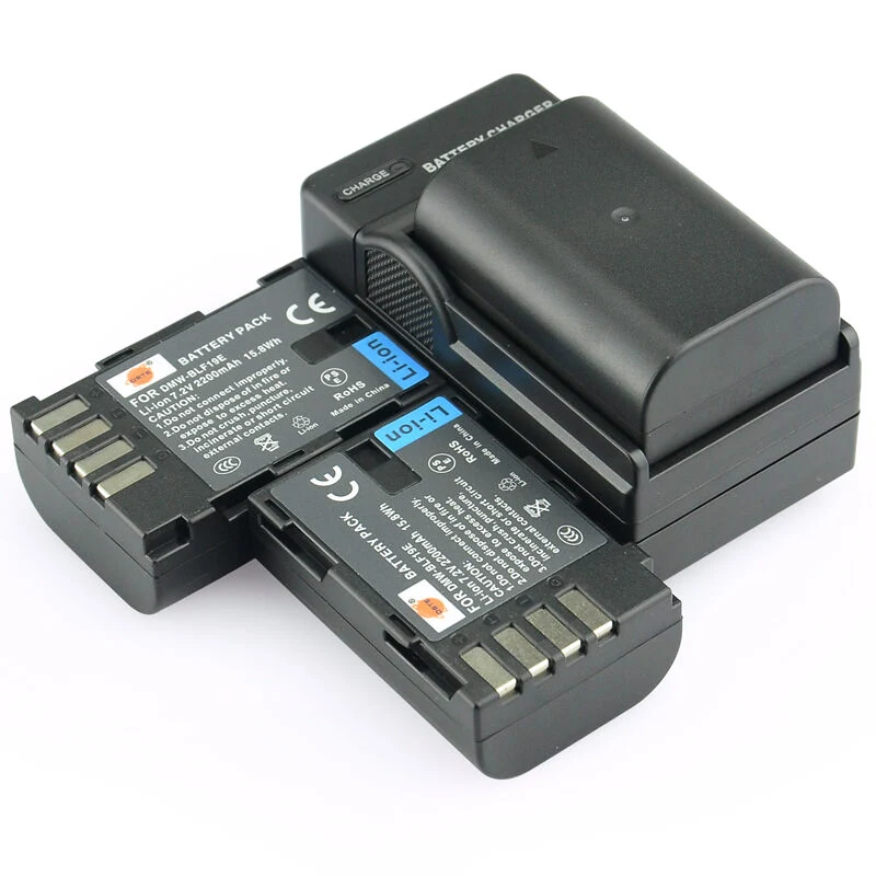 3 шт 2200mAh 7,2 V DSTE DMW-BLF19E BLF19 перезаряжаемая цифровая батарея камеры DSLR 1* зарядное устройство для Panasonic Lumix DMC-GH3 DMC-GH4 - Цвет: 3Battery1DC Charger