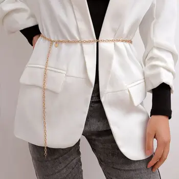 

Hot Women Retro Metal Waist Chain Belt Dress Waistband Body Chain Belts 2019 New Fashion Ladies Outwea