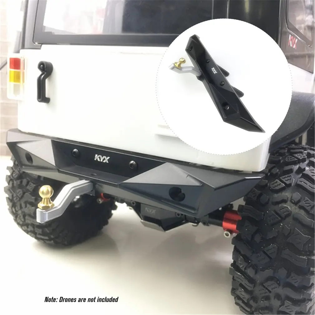 KYX Racing CNC сплав заднего бампера анти-столкновения с светильник провода Запчасти для модификации для 1/10 Wrangler RC Гусеничный автомобиль аксессуары