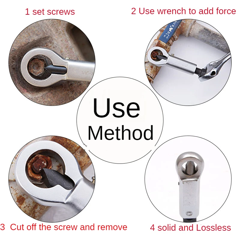9-27mm Professional Nut Break Extractor Splitter Cracker Remover Tool Set Rust Nut Removal Puller Damaged Screw Repair Hand Tool