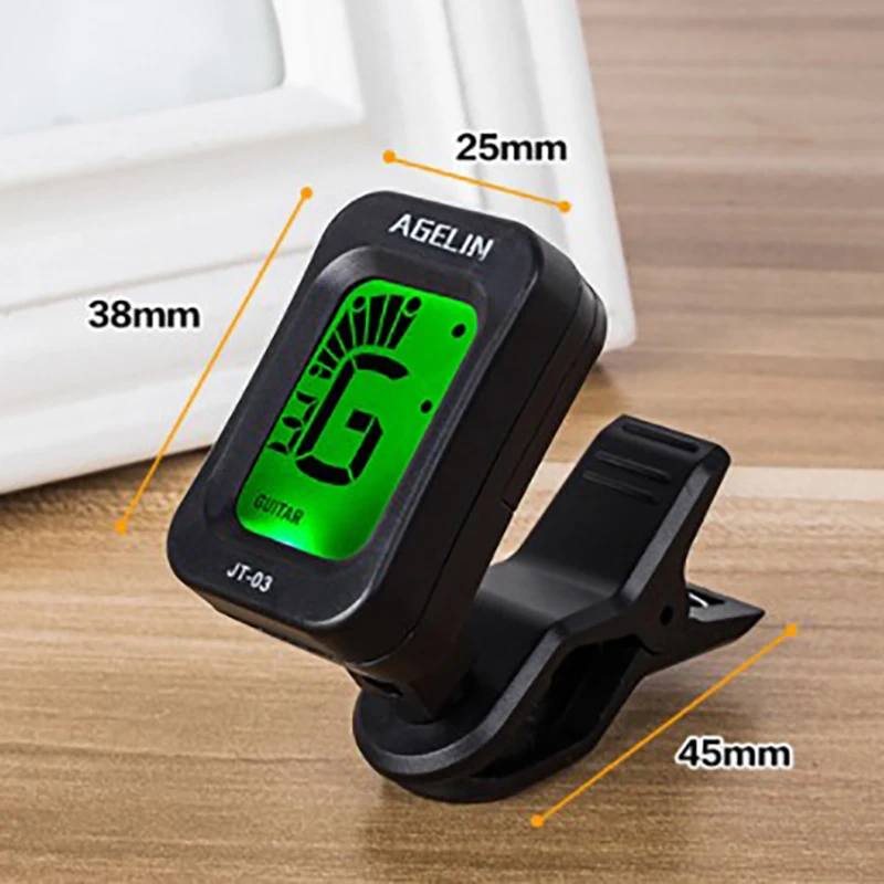 

Guitar Tuner Digital Clip-On for Chromatic Guitar Bass Violin Universal Ukulele Portable Guitar Accessories Electric Tuner