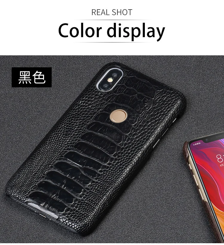 Натуральный страусиный кожаный чехол для телефона для Xiaomi mi 9T 9 8SE A1 A2 Lite Max 3 mi x2S чехол для Red mi Note 7 4X5 5A Plus задняя крышка