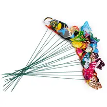 10 шт. Искусственные бабочки садовые украшения имитация бабочки колья двора растение газон Декор Поддельные бабочки случайный цвет