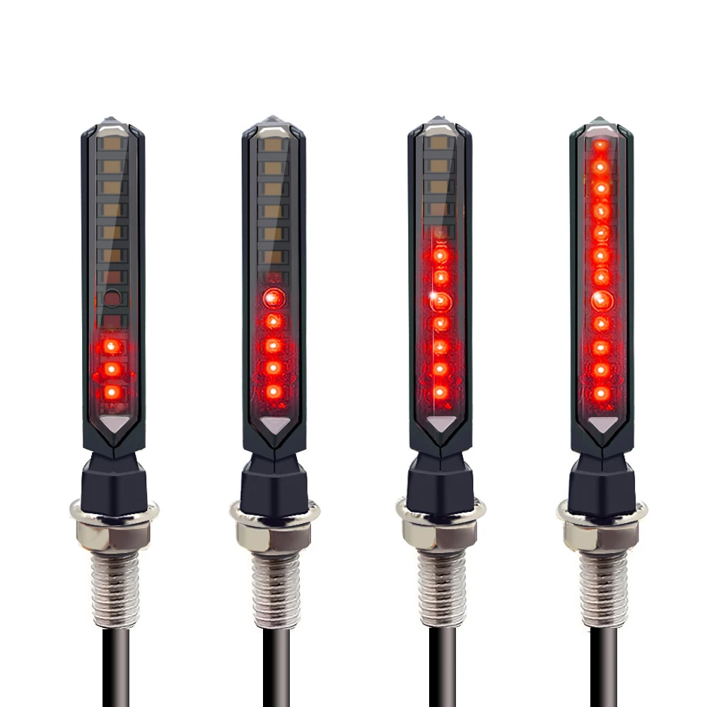 RED 4 pcs Поворотники moto rcycles clignotant moto led intermitentes moto для suzuki sv650 suzuki gsxf kawasaki ninja kawasaki z900 targa - Цвет: RED 4 pcs