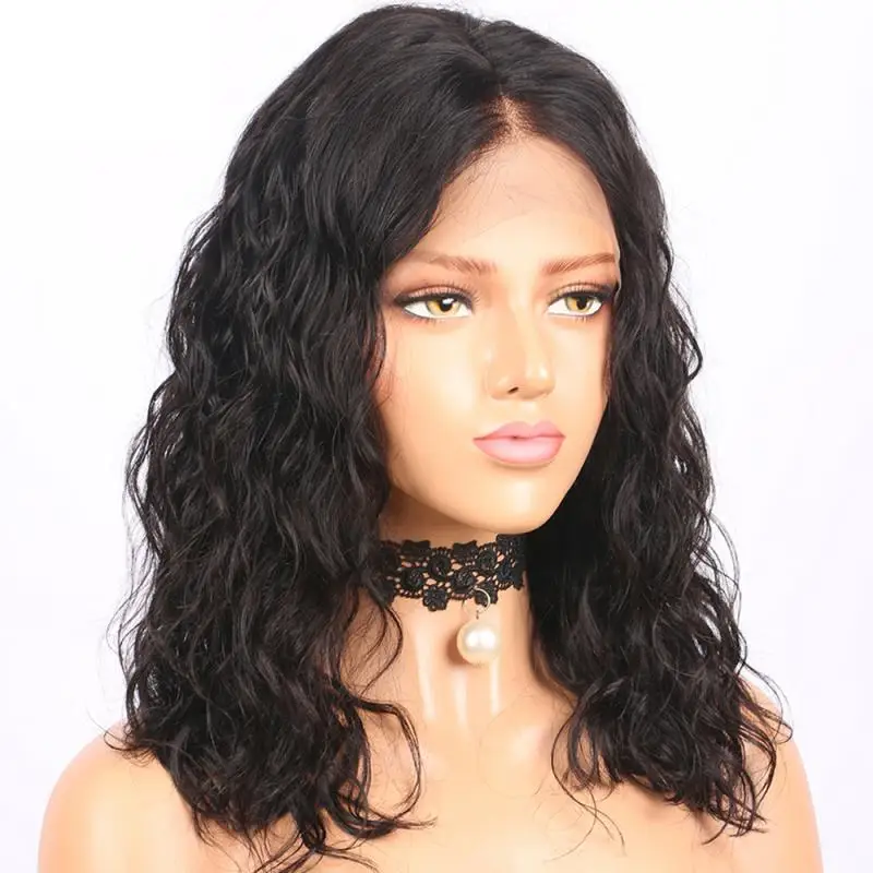 synthetic fib Hair Lace Front Wigs Veil In Closure Water Wave Wig Glueless Brazilian Remy Fiber Hair Wigs For Black Women Hair