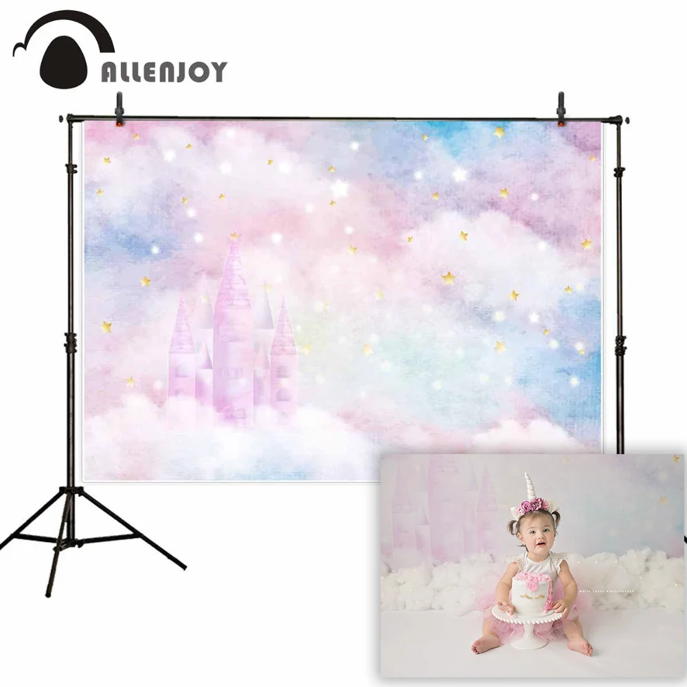 Allenjoy Smash фон торт для Студийный фотосъемки с блестками и нашивкой в виде звезды