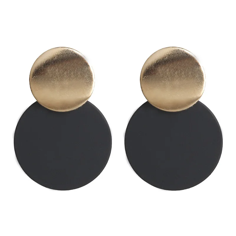 New Earings Fashion Jewelry Geometric Wild Personality Round Ring Stud Earrings Gothic Luxury For Women | Украшения и аксессуары