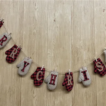 

Christmas Banners Paper Hanging Flags Merry Christmas Xmas Tree Bunting Garland Merry Christmas Decorations for Home