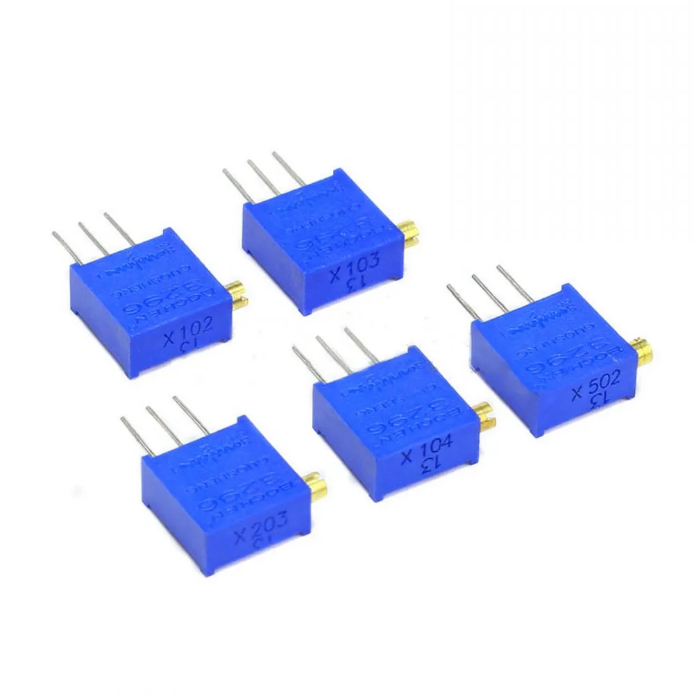 50PCS 3296 3296X Potentiometer Variable Resistor Trimpot Trimmer 1K 2K 5K 10K 20K 50K 100K 200K 500K 1M ohm 100R 200R 500R