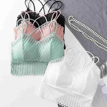 

1pc Women's Lace Bra Push Up Lace Bras Hollow Beauty Back Bralette Gathered Vest Female Underwear Sexy Lingerie Women's Lace Bra