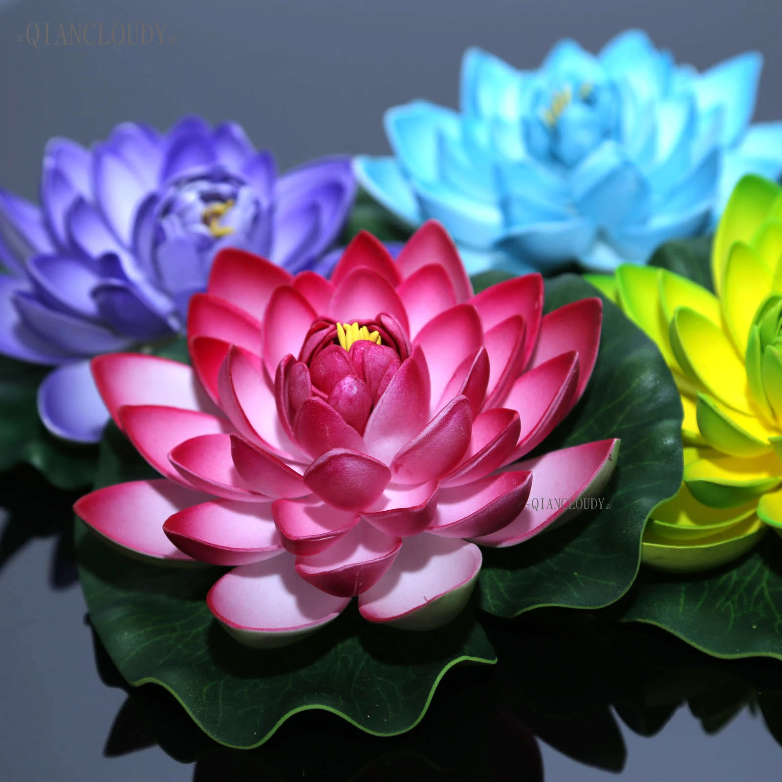 Artificial Fake Lotus Lily leaf flowers Water POOL Floating pond
