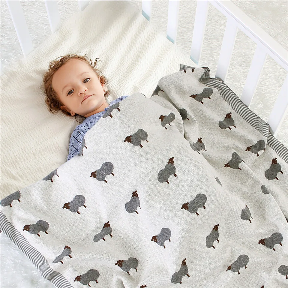 Очень мягкий детский плед s Трикотажные пеленки для новорожденного одеяло мультфильм малыш диван детская кроватка одеяла 100*80 см чехлы для колясок