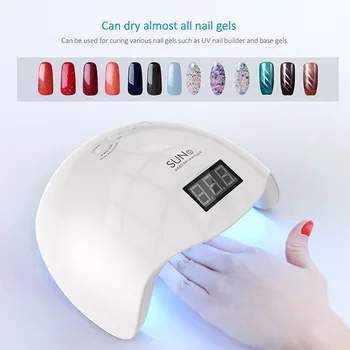 

48W Professional LED Nail Lamp Nail Dryer Dual Hands LED UV Lamp For Curing UV Gel Nail Polish With Motion Sensing Manicure Sa