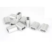 Uxcell 5/1" провода веревки алюминиевые рукава зажим фитинги петля рукав кабель щипцы 10 шт