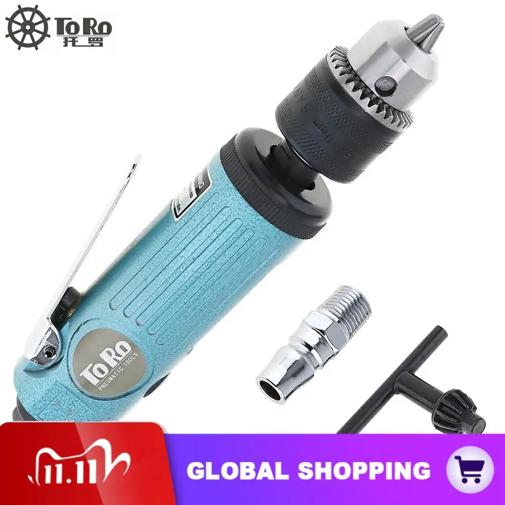 

TORO TR-5200 22000RPM High Speed Straight Pneumatic Drill Machine with 1.5-10mm Chuck for Drilling / Grinding