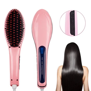 

Electric Hair Straightener Brush Ceramic Hot Combs Straightener Heating Combs Men Beard Hair Brush Profissional Styling Tools