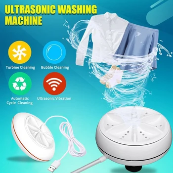 

Ultrasonic Turbine Washer Portable Turbine Washing Machine Mini Lavadora Wasmachine College Dormitory Mini Washing Machine