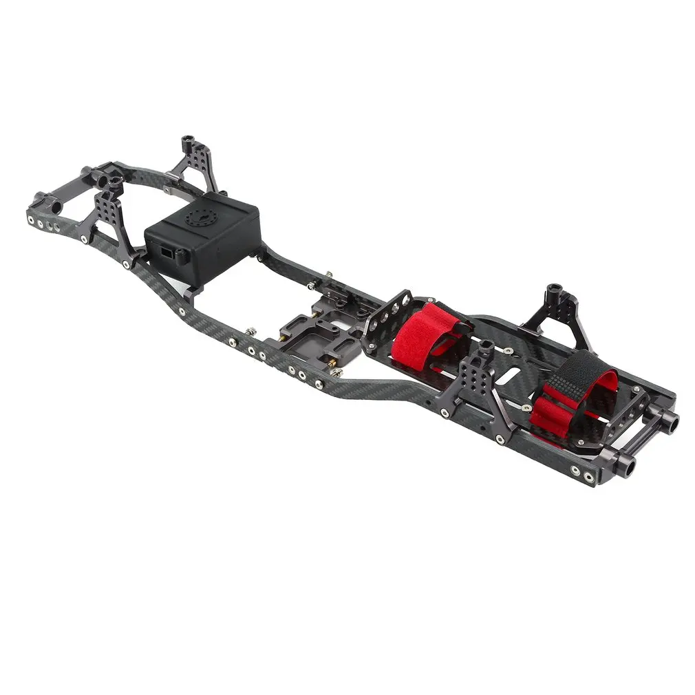 

Axial SCX10 3K Carbon Fiber Racing Complete Frame Set with Carbon Fiber Battery Board Plastic Receiver Box for RC Crawler Car