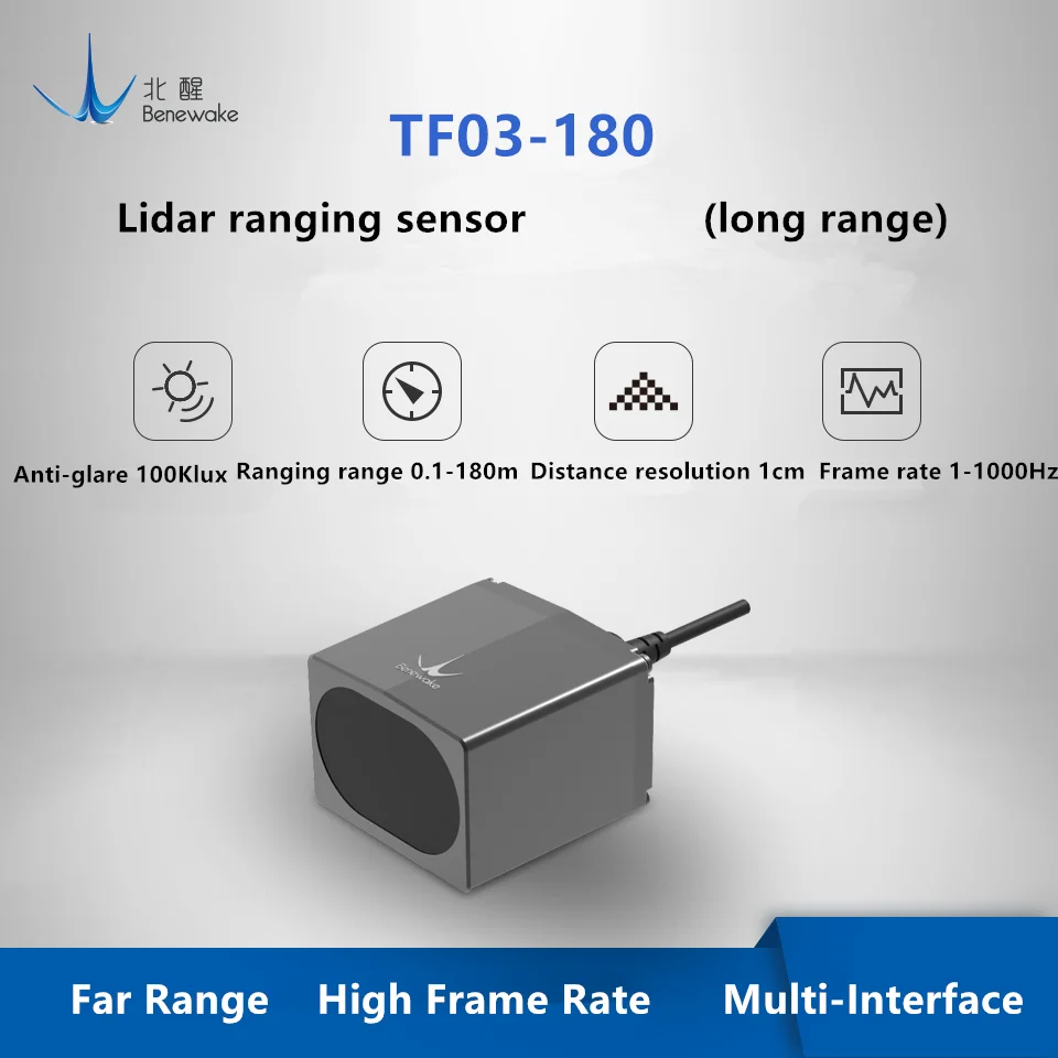 Benewake TF03 180 датчик дальности, IP65 10 кГц Частота кадров и 180 м Рабочий диапазон Райдера Модуль UART / I2C для внутреннего/наружного применения|Комплекты умного дома| | АлиЭкспресс