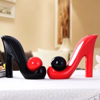 

Modern Creative High-heeled Shoes Vase Fashion Home Decoration Ceramic Vase Wedding Home Decor Flower Pot Tabletop Flowerpot