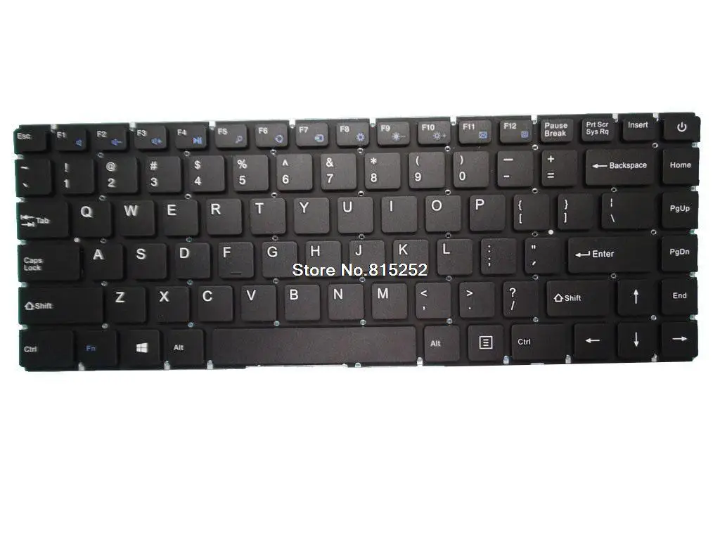 

Клавиатура для ноутбука Mediacom SmartBook 14 Ultra 14U M-SB14UC, черная, без рамки, США