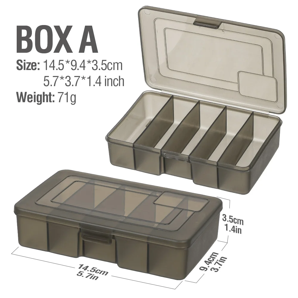 DONQL 5 отсеков Коробка для рыболовных снастей крючок рыболовный Разъем Аксессуары для рыболовных инструментов пластиковая коробка для хранения рыболовных крючков - Цвет: A 14.5cm