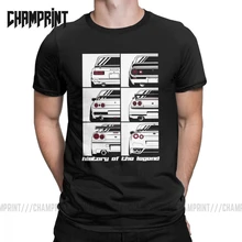 Мужские GTR Skyline история футболки автомобили моторы Japan JDM Datsun хлопковая одежда короткий рукав вырез лодочкой футболка большой размер футболки