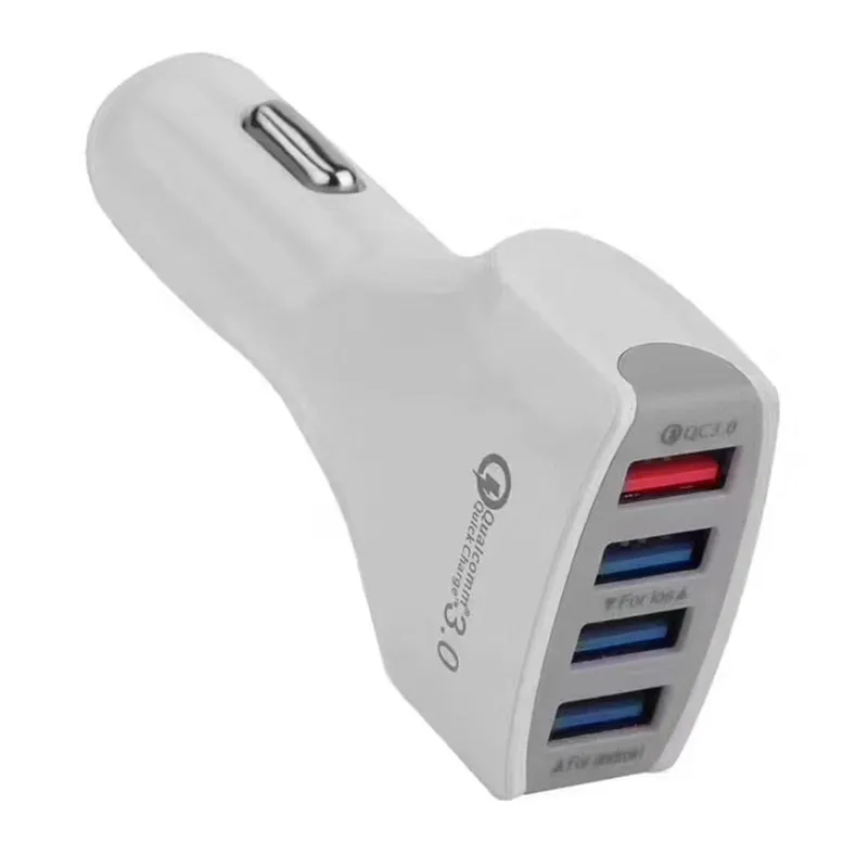 7A Быстрая зарядка 4USB порт автомобильное зарядное устройство QC3.0 Быстрая зарядка для huawei Xiaomi samsung универсальный мобильный телефон для iPad адаптер - Тип штекера: White