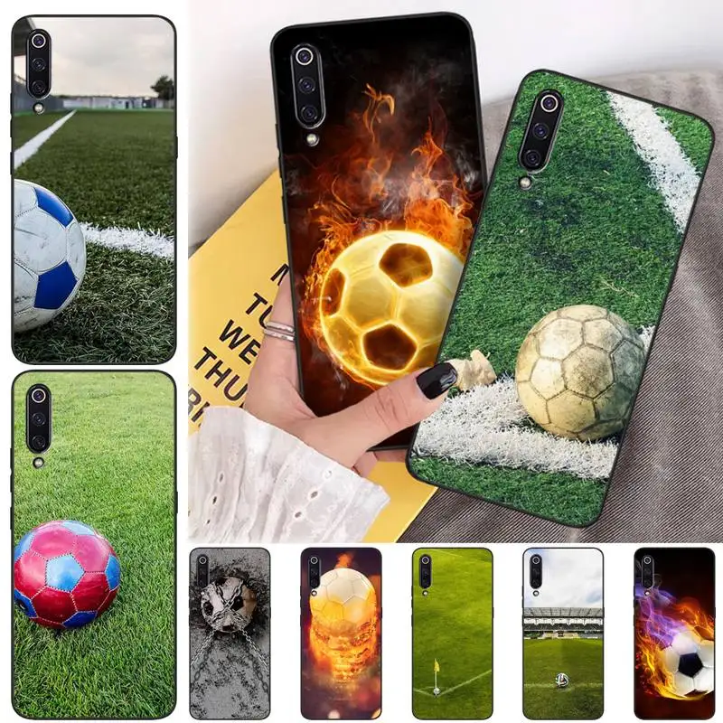 

football field grass case coque fundas etui for xiaomi note max mi 3 7 8 9se Redmi 7 7a 8 8t 10 pro lite cases cover