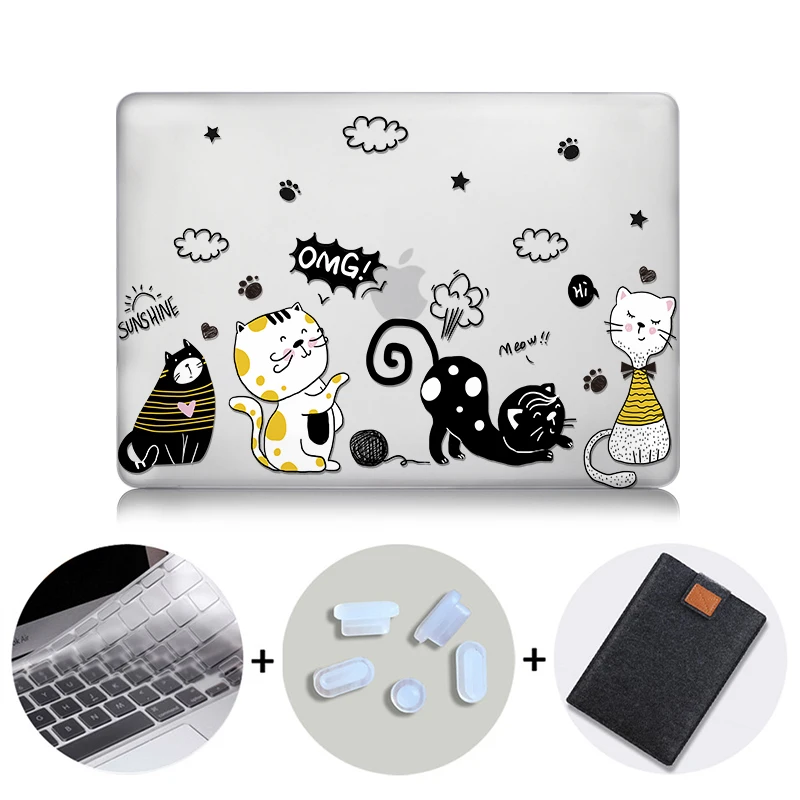 MTT ноутбук рукав для Macbook Air 11 13 Pro retina 12 13 15 16 дюймов Чехол с сенсорной панелью милый мультфильм кристалл чехол для ноутбука сумка - Цвет: MB14