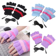 1 пара теплых перчаток с электрическим usb-питанием, теплые перчатки унисекс, теплые перчатки для рук, перчатки без пальцев с подогревом, зимние спортивные перчатки для походов