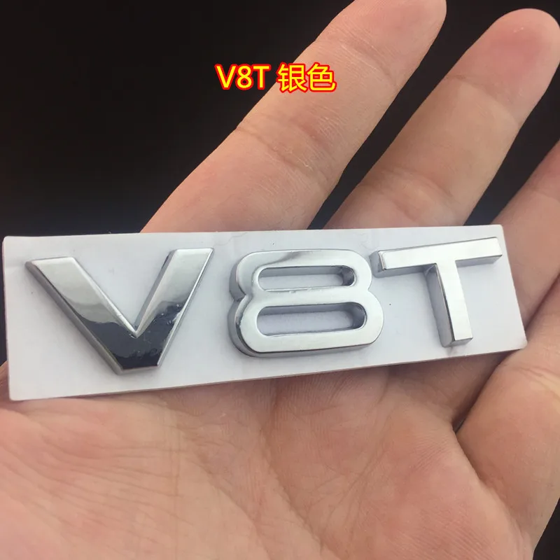 Подходит для Audi V6TV8T наклейки на бампер автомобиля логотип A3A4LA6LA7Q5Q7 боковой ярлык Fender наклейки слово стандартные автомобильные наклейки
