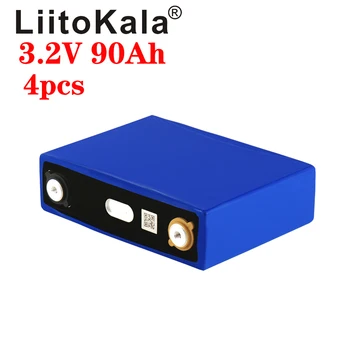 

4pcs LiitoKala NEW 3.2V 90Ah LiFePO4 Prismatic Cell Max 3C 270A Discharge For EV Battery Pack With BUS BARS Boat car batteries