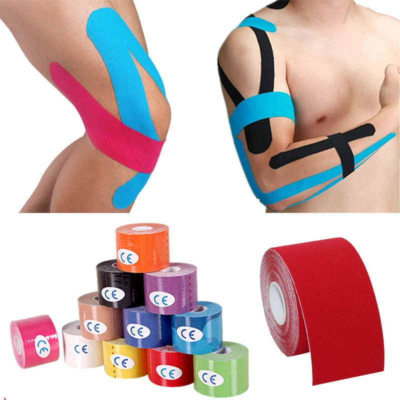 Ленты Kinesio самоблокирующиеся эластичные крестообразные спортивные мышцы