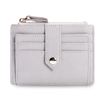 

Fashion Women Card Holder Mini Thin Credit Card Wallet Simple ID Cards Bag Small Zipper Hasp Coin Purse Sweet Tarjetero 12 Solid