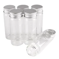 5pcs 25ml 27*70mm Clear Glass Bottles with Aluminum Caps Glass Jars Potion bottles Glass Vials Spice Jars for Art Craft 1