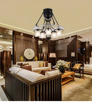 

Modern Ceiling Fan Classic Light Creative Restaurant Cafe Bar Remote Control Ceiling Fan with Lights Remote Control