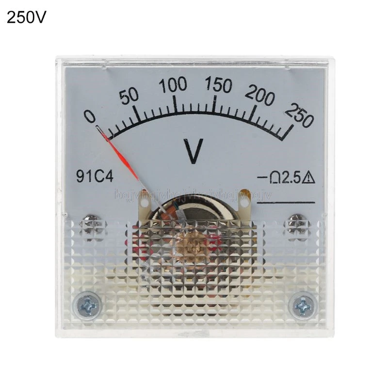 91C4 DC Вольтметр аналоговый Панель Напряжение цифровая высокая температура указатель Тип 3/5/10/15/20/30/50/100/150/250V S05 19; Прямая поставка