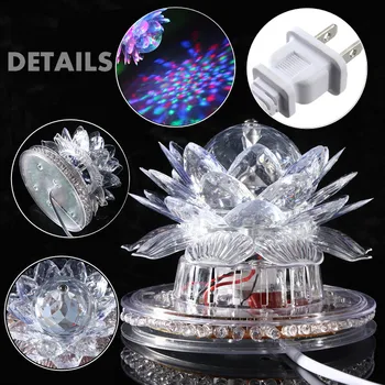 

Mini LED Effect Light Auto Rotating 48LED RGB Crystal Projector 90-240V 100cm Music Light for Club Disco Christmas Show